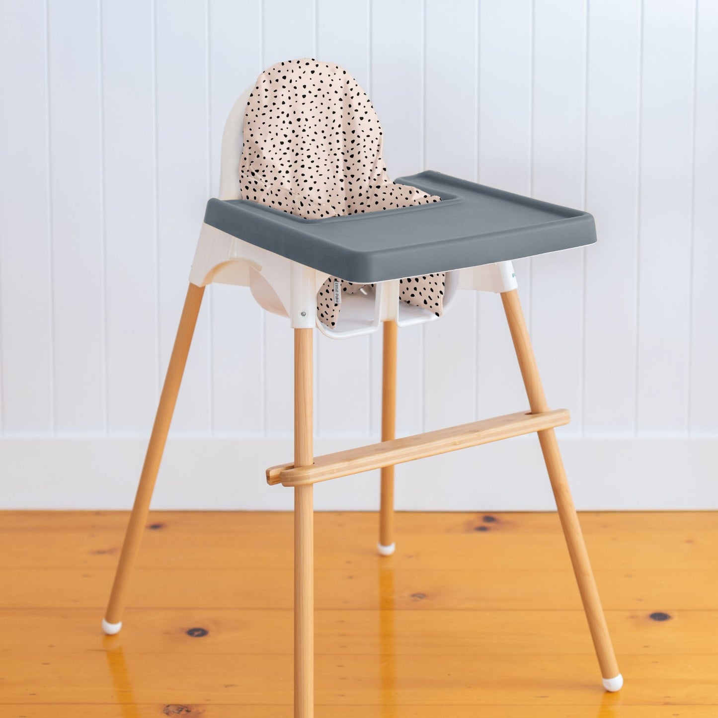 IKEA Highchair Cushion Cover in Panther Spots and Speckles with Footrest
