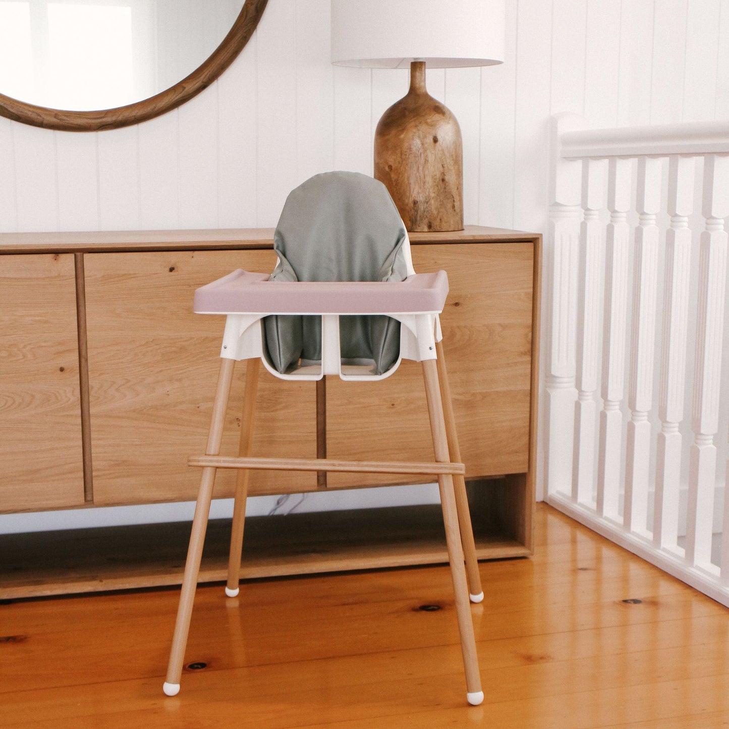 IKEA High Chair Foot Rest in Bamboo with other highchair accessories