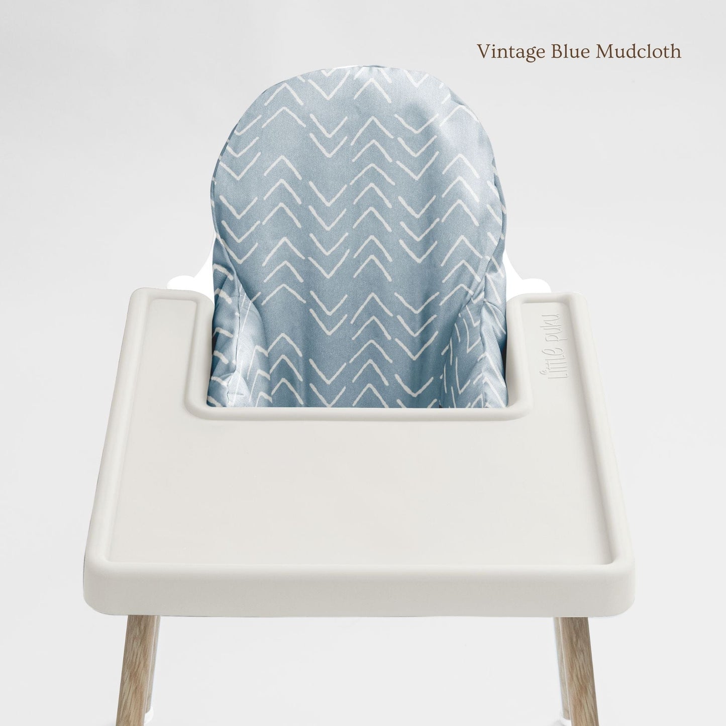 IKEA Highchair Cushion Cover in Vintage Blue Mudcloth Print