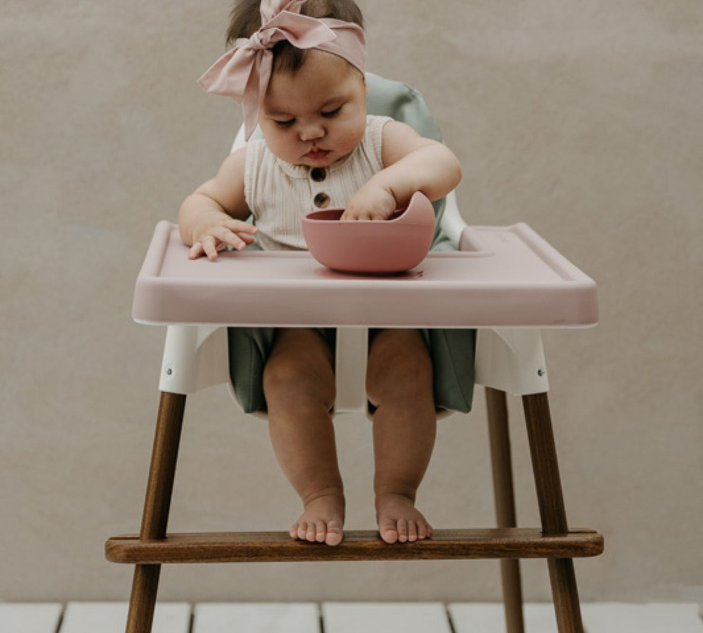 IKEA Antilop highchair fitted with Little Puku accessories