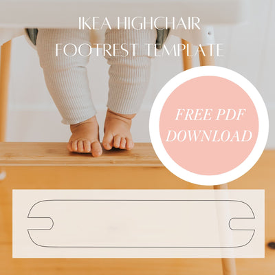 Zelf aan de slag? Download gratis ons PDF-sjabloon voor een voetensteun voor je IKEA kinderstoel!