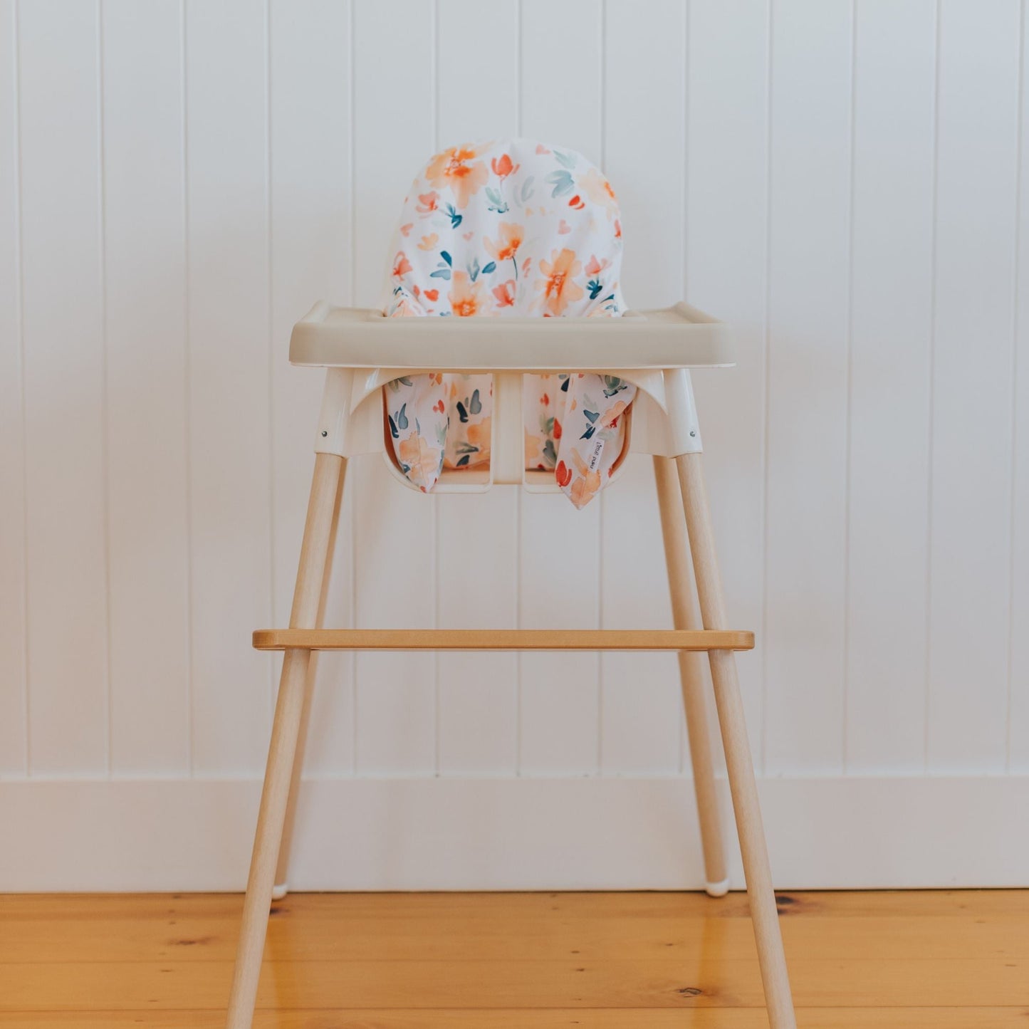 IKEA Highchair Leg Wraps in Maple with Maple Footrest