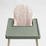IKEA Highchair Cushion Cover in Panther with Sage Green Placemat