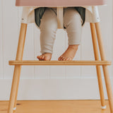 IKEA Highchair Leg Wraps in Bamboo with Bamboo Footrest and Placemat Accessories
